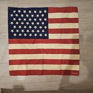 VINTAGE Ralph Lauren flag bandana scarf